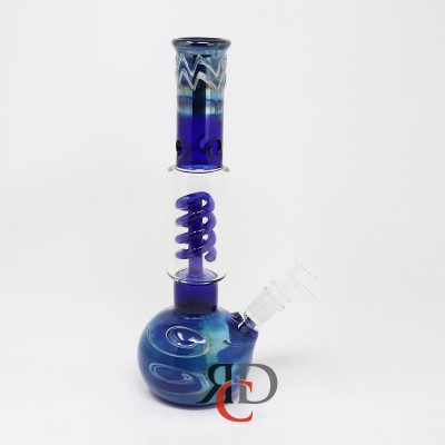 WATER PIPE ROUND BASE WITH SPIRAL PERC WP2039 1CT